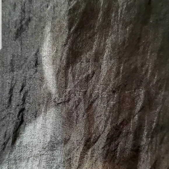 Bianco Levrin Black Long Sleeve Silk Blouse Top Size M Medium Crinkle - Picture 10 of 10